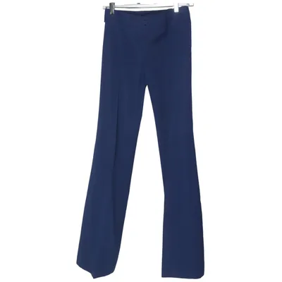 Pantalon de costume (Bleu) de Terylene Polyester, Laine