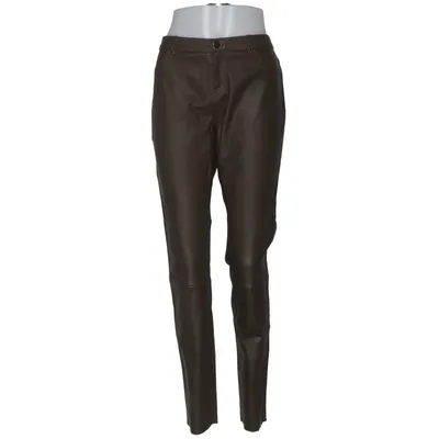 Leren broek (Bruin) van Cigno Nero Leer, Polyester