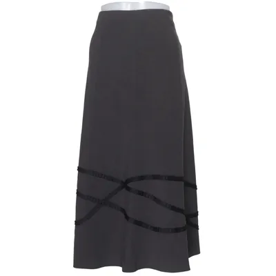 Kjol (Grå) från Marks & Spencer Elastan, Polyester, Viskos