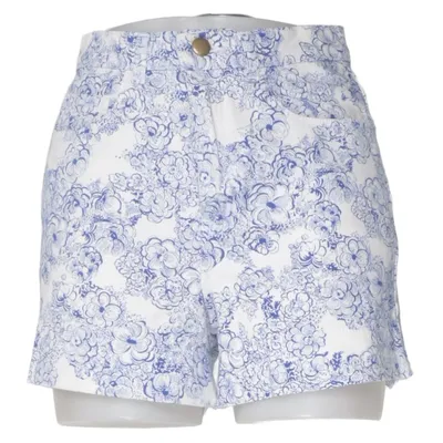 Short (Bleu, Blanc) de American Apparel Jeans Coton, Élasthane