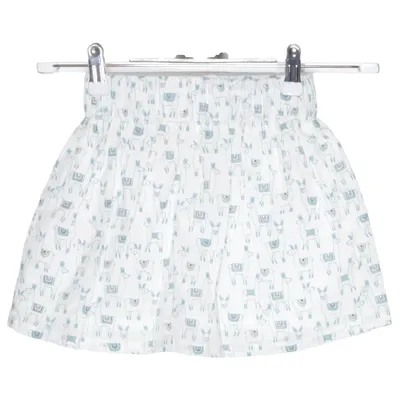 Jupe (Blanc, Bleu) de Pigeon Coton biologique