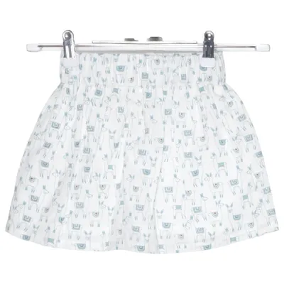 Jupe (Blanc, Bleu) de Pigeon Coton biologique