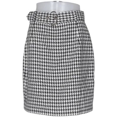 Skirt (Black, White) from Hot Zone Polyester, Viscose