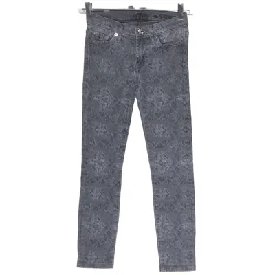 Spijkerbroek (Grijs) van 7 for All Mankind Katoen, Elastaan
