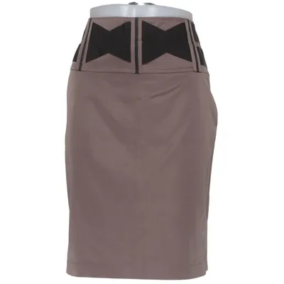 Skirt (Brown, Black) from Renda Polyester