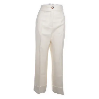 Kostuumbroek (Wit) van Sézane Katoen, Elastaan, Polyester, Wol