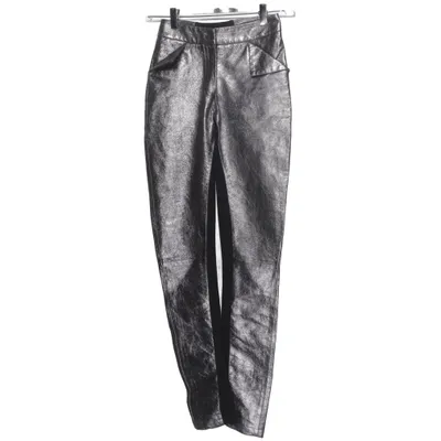Læderbukser (Grå, Sort) fra Gareth Pugh Elastan, Polyamid, Polyester, Læder