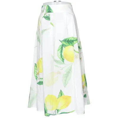 Kjol (Vit, Flerfärgad) från Leonie Bomull, Elastan