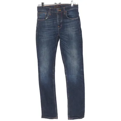 Spijkerbroek (Blauw) van Nudie Jeans Katoen, Elastaan