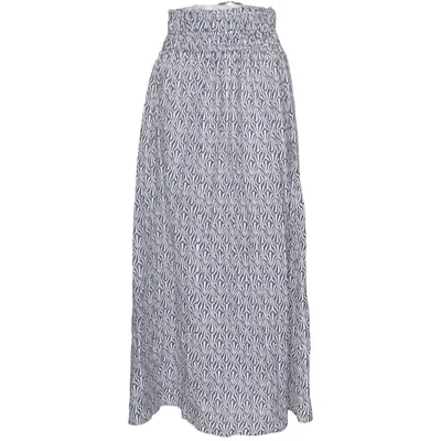 Maxi skirt (Blue, White, Multicolored) from H&M Cotton, Polyester