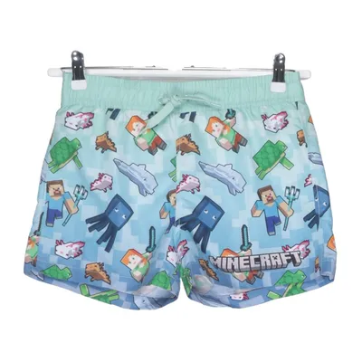 Badeshorts (Blå, Grøn, Flerfarvet) fra Minecraft Polyester