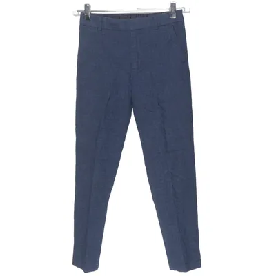 Suit pants (Blue) from H&M Cotton, Linen, Polyester