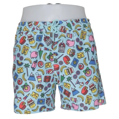 Zwemshort (Blauw, Meerkleurig) van Nikben Polyester