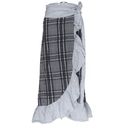 Skirt (Blue, Black, White) from Ganni Cotton, Polyamide, Polyester