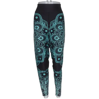 Træningsleggings (Sort, Turkis) fra Maya Freya Elastan, Polyester