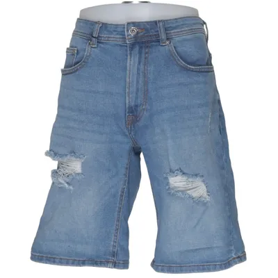 Short en jean (Bleu) de Pier One Coton, Élasthane