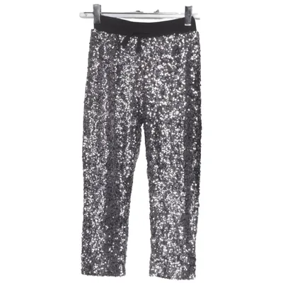 Pants (Silver, Black) from Milk Copenhagen Polyester, Viscose