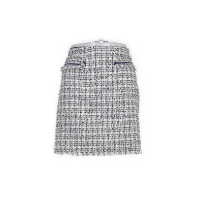 Skirt (White, Multicolored) from H&M Modern Classic Polyester, Cotton, Polyamide, Acrylic