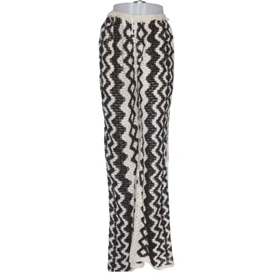 Palazzo pants (Black, White) from Knitwear Cotton, Polyester