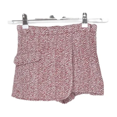 Jupe-short (Rouge, Blanc) de Zara Coton