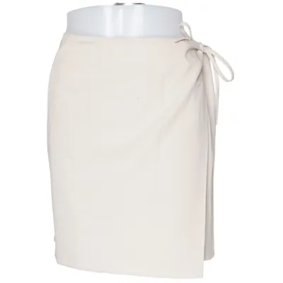 Wikkelrok (Beige) van Object Elastaan, Polyester, Viscose