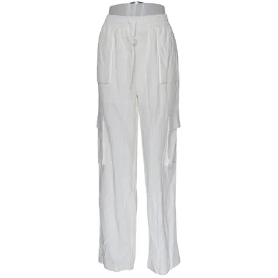 Pantalon cargo (Blanc) de Elli White Polyamide, Viscose