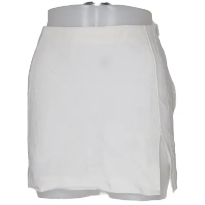 Jupe (Blanc) de H&M Lin, Viscose, Polyester