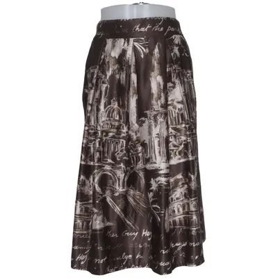 Skirt (Brown, White) from Pink Cherry Elastane, Polyester