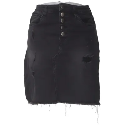 Jeansnederdel (Sort) fra Re-Dress Bomuld, Elastan, Polyester, Viscose