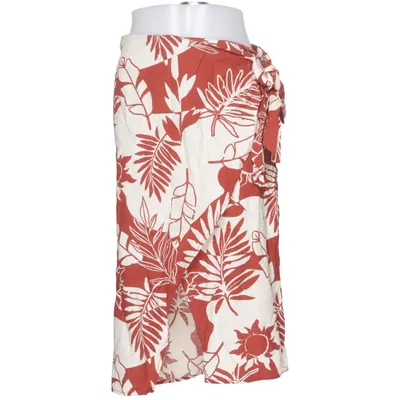 Jupe portefeuille (Rouge, Beige) de Page One Lin, Viscose