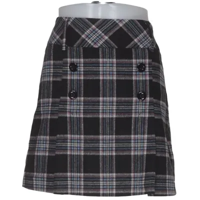 Skirt (Black, Multicolored) from Premoda Polyester, Wool