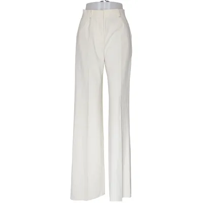Pantalon patte d'éléphant (Beige) de MaxMara Élasthane, Polyester, Laine