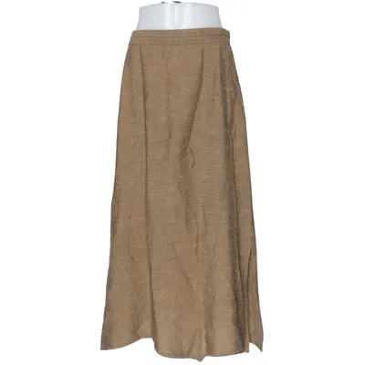 Maxi skirt (Brown) from Jensen Women Only Linen, Polyester, Viscose
