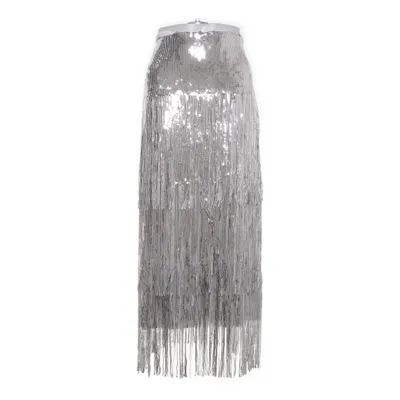 Långkjol (Silverfärgad) från Maeve Elastan, Polyester, Viskos