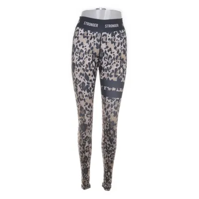 Sportleggings (Zwart, Beige) van Stronger Elastaan, Gerecycled polyester