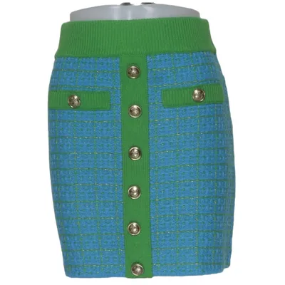 Jupe (Bleu, Vert, Multicolore) de YAS Acrylique, Polyamide