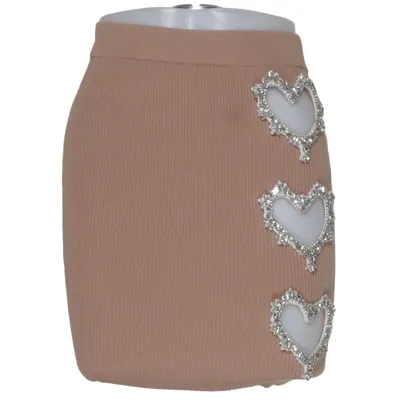 Rok (Beige) van Lipstick Acryl, Polyamide