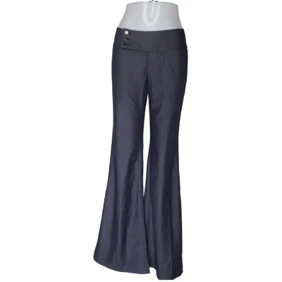Pantalon patte d'éléphant (Gris) de Scg Collection Coton, Tencel