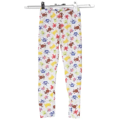 Leggings (Hvid, Flerfarvet) fra Babblarna Elastan, Økologisk bomuld