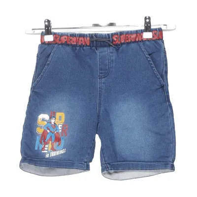 Jeansshorts (Blå, Röd, Flerfärgad) från Superman Bomull, Elastan, Polyester