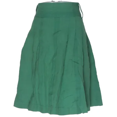 Skirt (Green) from Massimo Dutti Woman Cotton, Linen