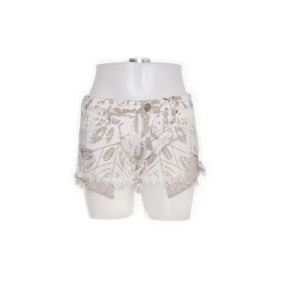 Denim shorts (White, Green) from Free People Cotton