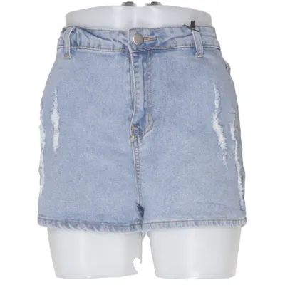 Short en jean (Bleu) de PrettyLittleThing Coton, Élasthane, Polyester