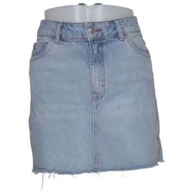 Denim skirt (Blue) from Topshop Moto Cotton