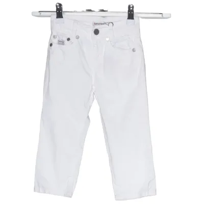 Chinos (White) from Eddie Pen Cotton, Elastane