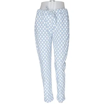 Pants (Blue, White) from Mix By Elastane, Polyamide, Viscose