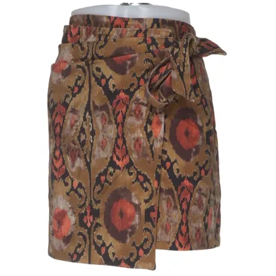 Wrap skirt (Brown, Black, Orange) from Mango Suit Cotton, Elastane