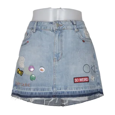 Denim skirt (Blue) from Pull & Bear Denim Cotton