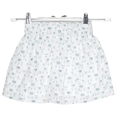 Jupe (Blanc, Bleu) de Pigeon Coton biologique