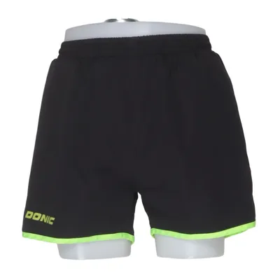 Sports shorts (Gray, Yellow) from Donic Elastane, Polyester